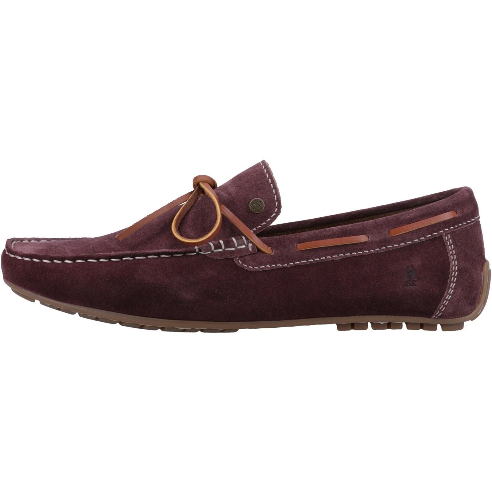 Hush Puppies Reuben Chaussures Bateau Pour Hommes En Daim Bordeaux