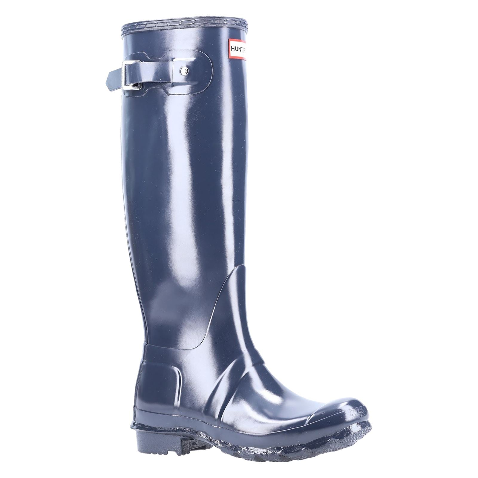 Hunter Original Tall Gloss Bottes En Caoutchouc Bleu Marine Pour Femme