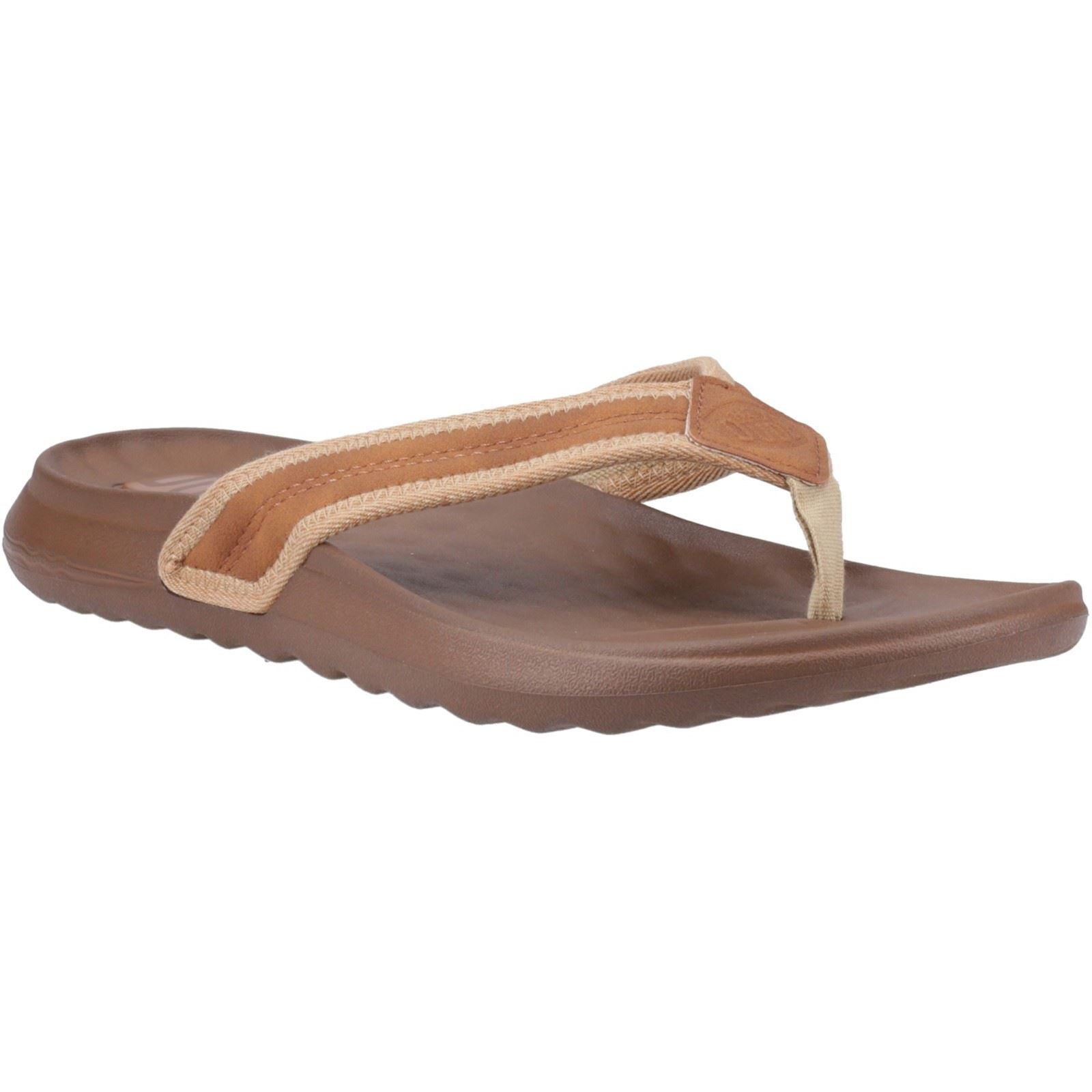 HEYDUDE Myers Tongs Pour Homme Lion Orange/Downtown Brown En Polyuréthane