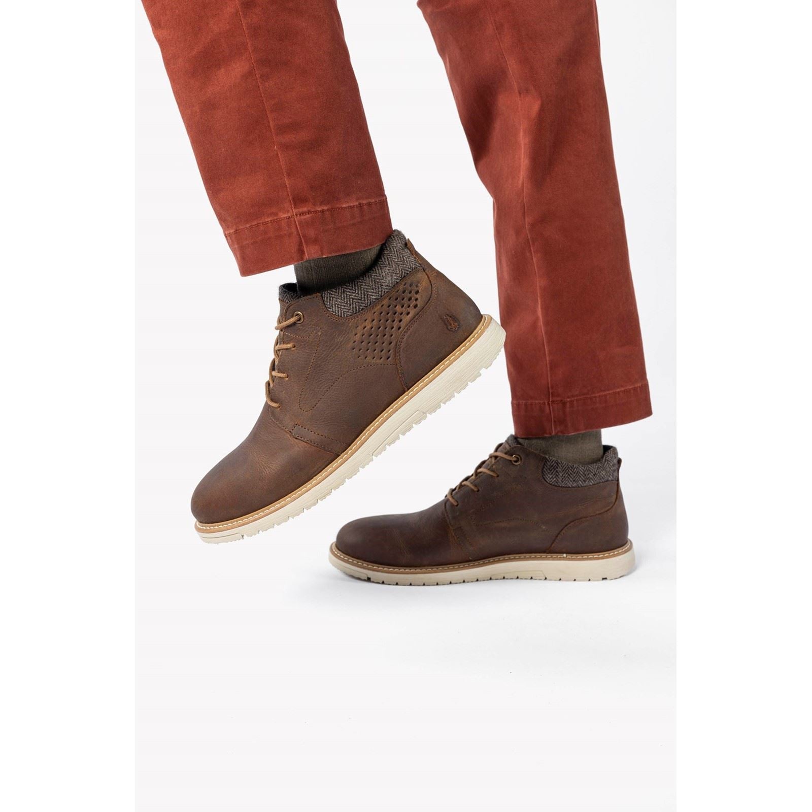 Hush Puppies Jenson Bottes De Cheville Pour Homme En Cuir Marron