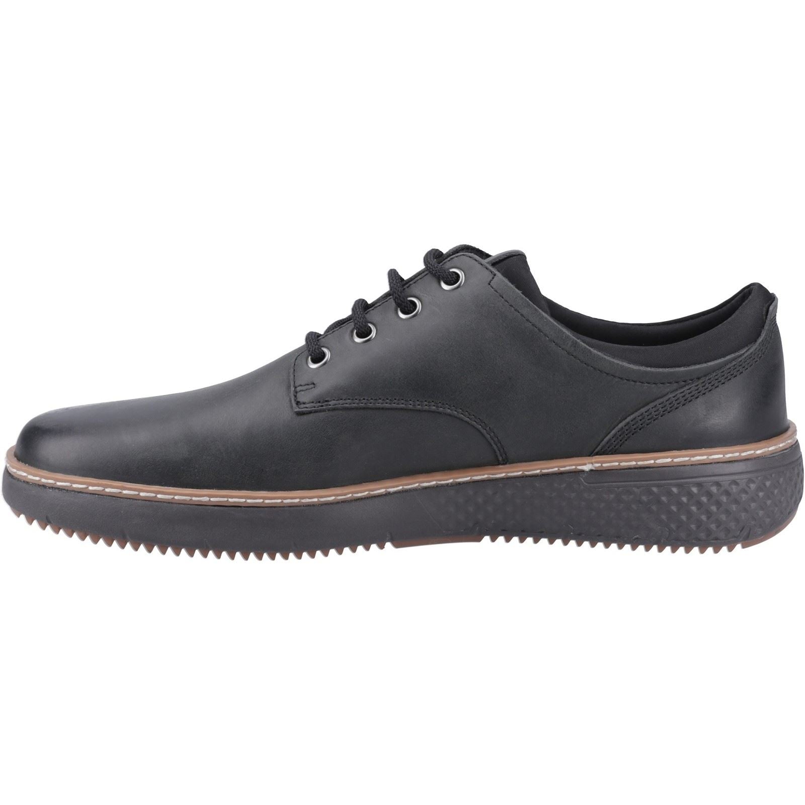Hush Puppies Kash Chaussures En Cuir Noir À Lacets Pour Hommes