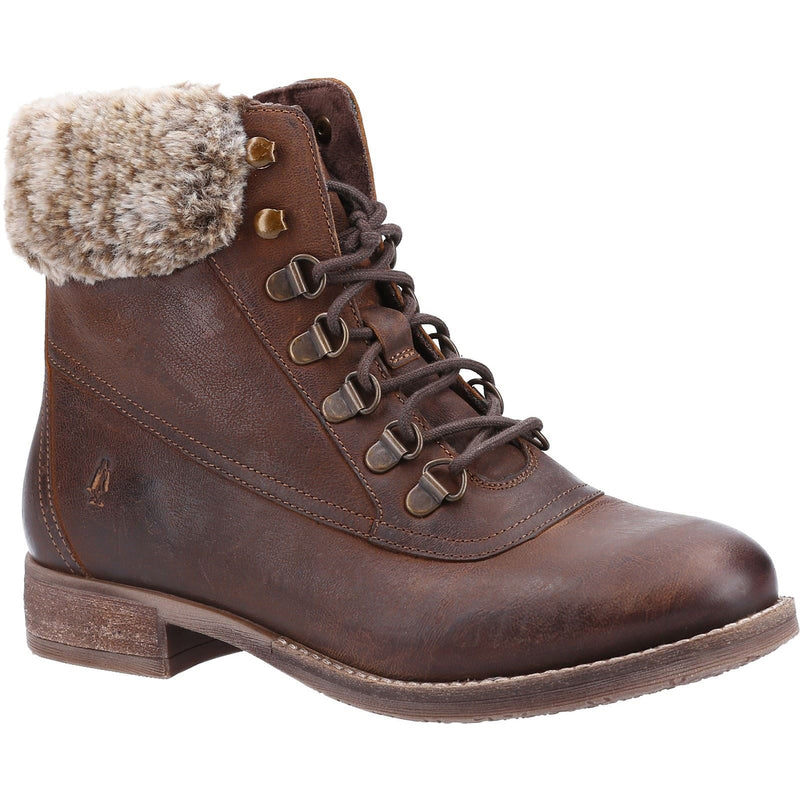 Hush Puppies Effie Bottes Marron En Fausse Fourrure Pour Femme