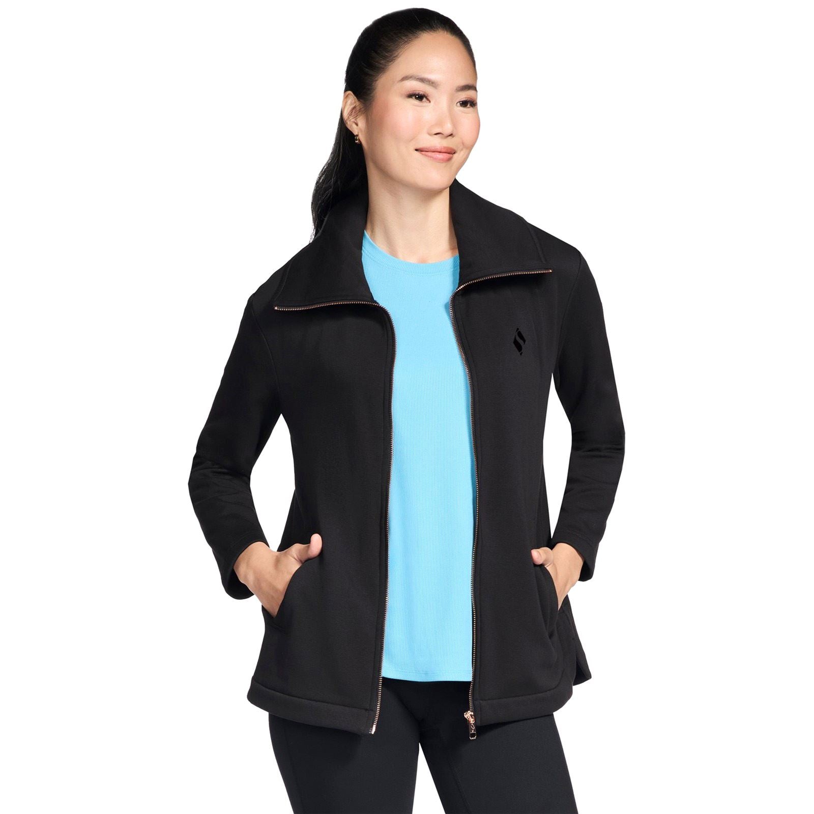 Skechers Performance GO SNUGGLE Tunic Jacket Veste Noire Pour Femmes