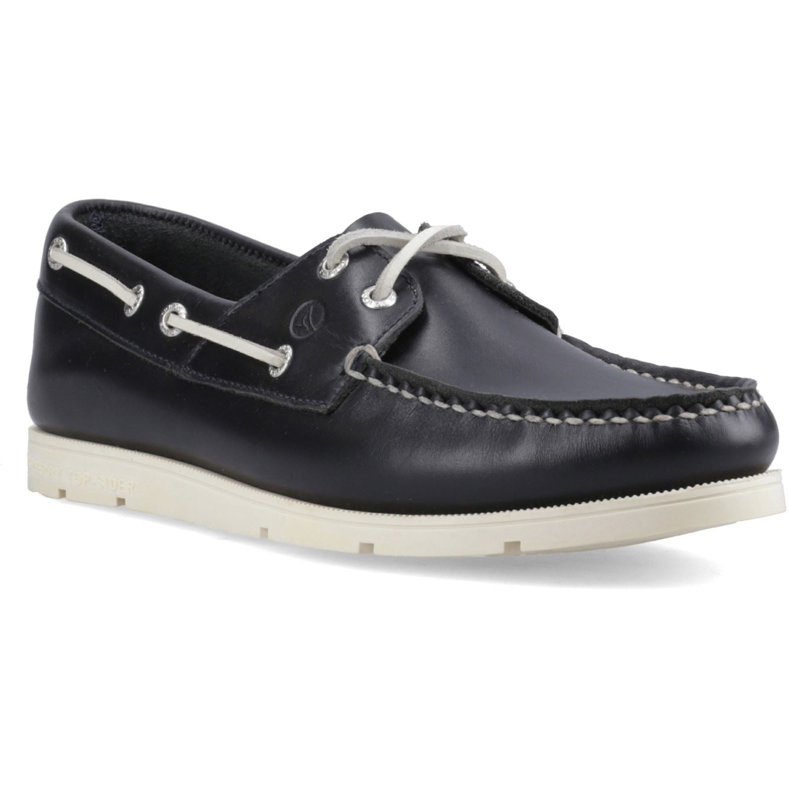 Sperry Oakland 2 Eye Boat Chaussures De Bateau Pour Hommes En Cuir Navy