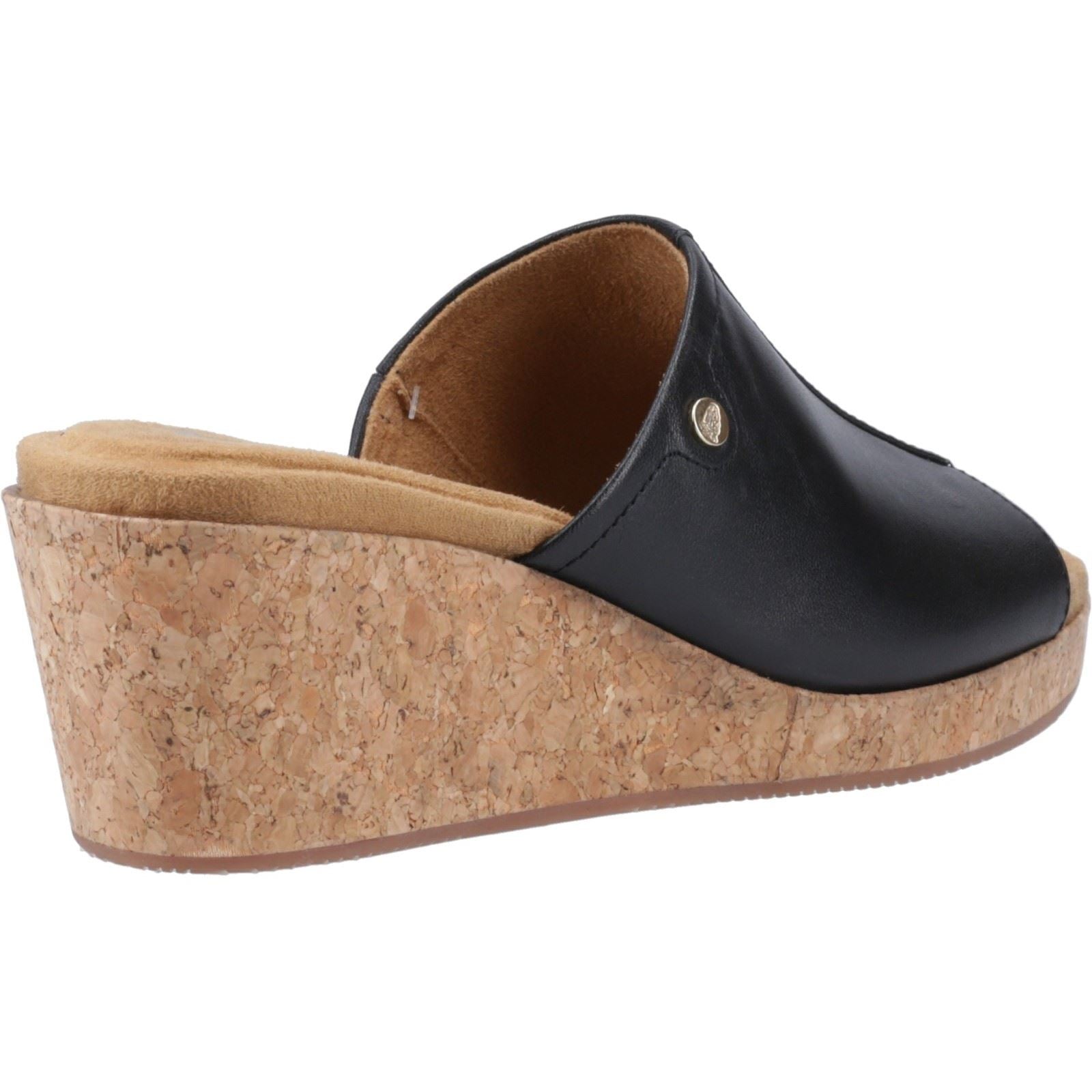 Hush Puppies Willow Escarpins Compensés Noirs Pour Femmes En Cuir