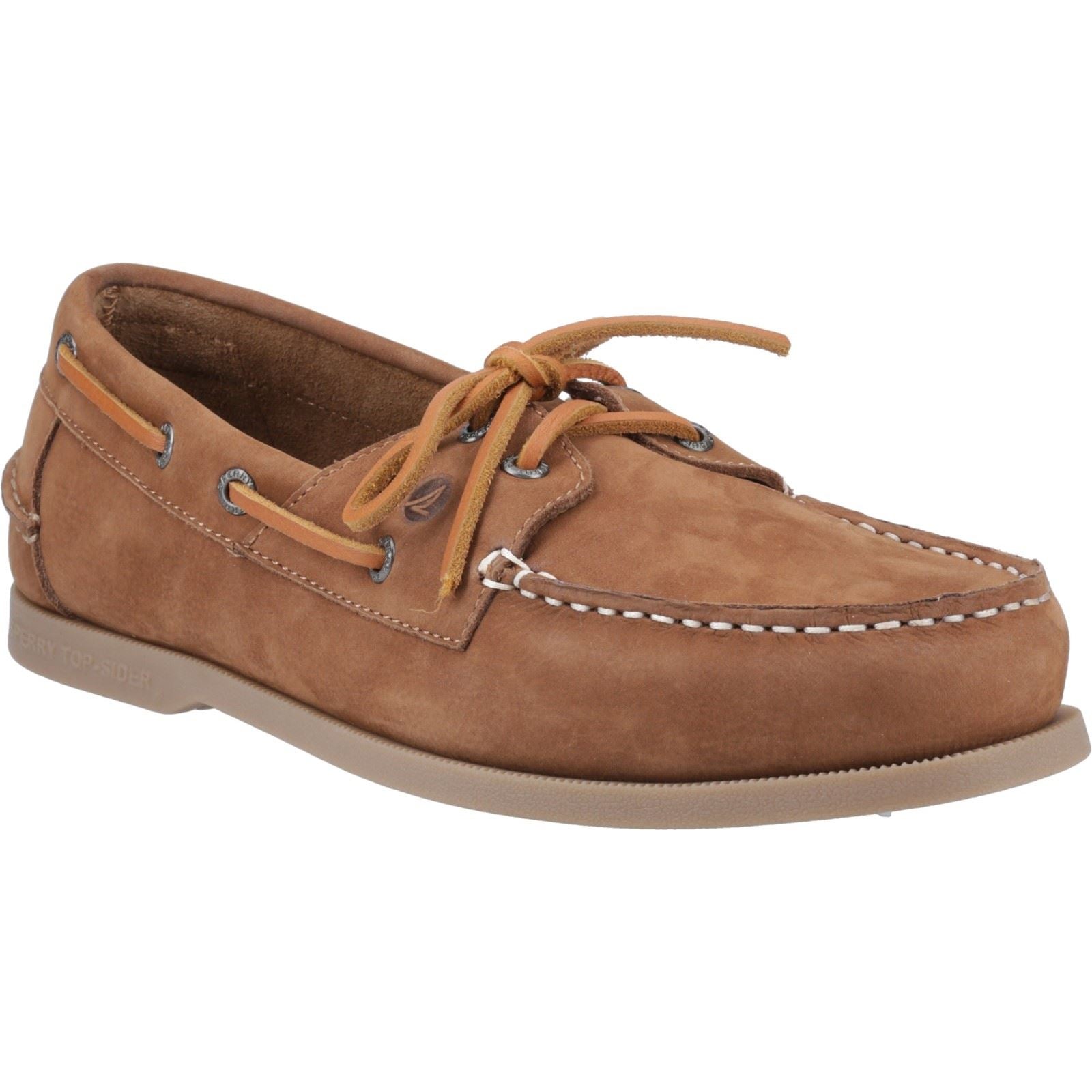 Sperry Tacoma Chaussures Bateau En Cuir Pour Hommes, Couleur Tan