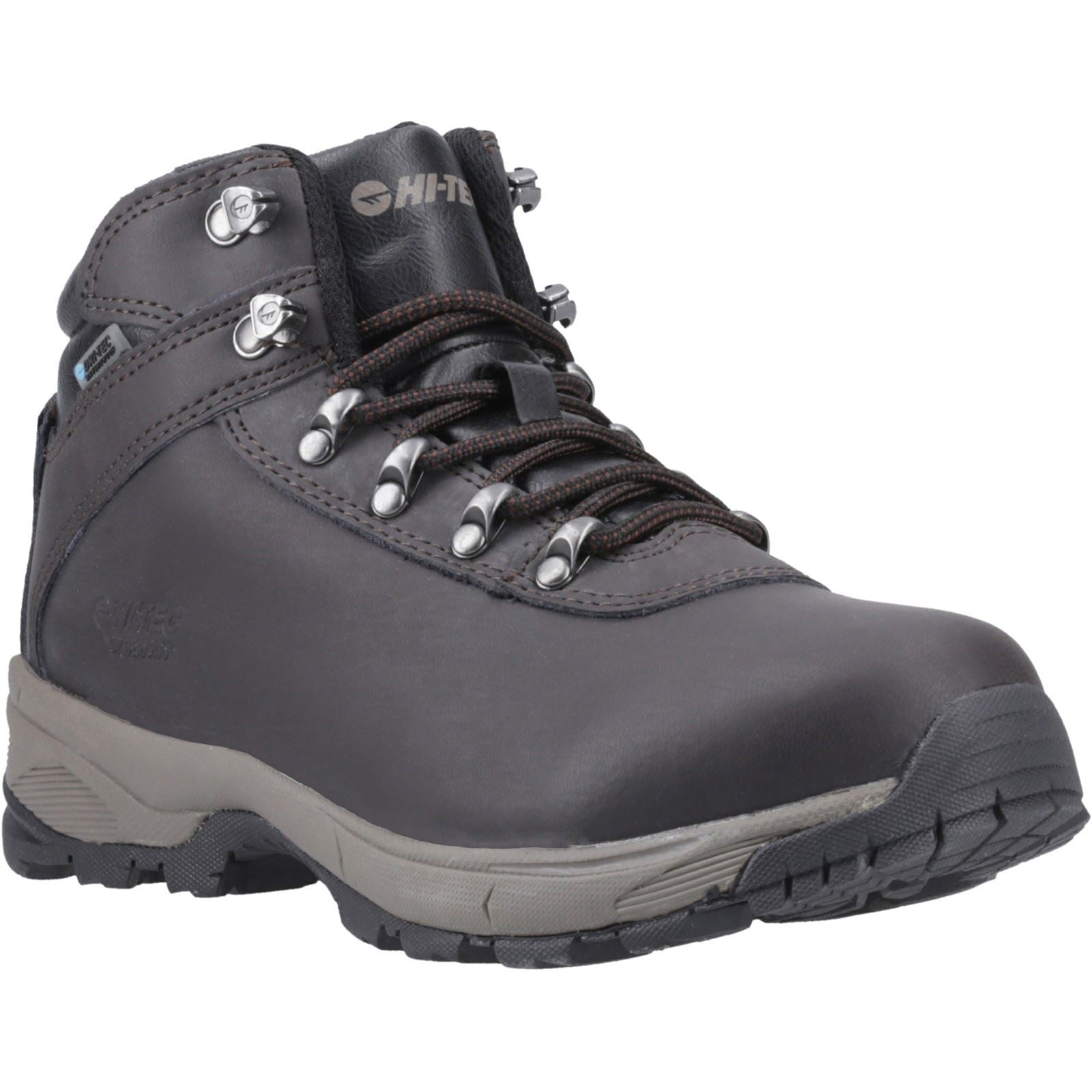 Hi-Tec Eurotrek Lite Waterproof Bottes De Randonnée En Simili Cuir Pour Femme De Couleur Chocolat Foncé