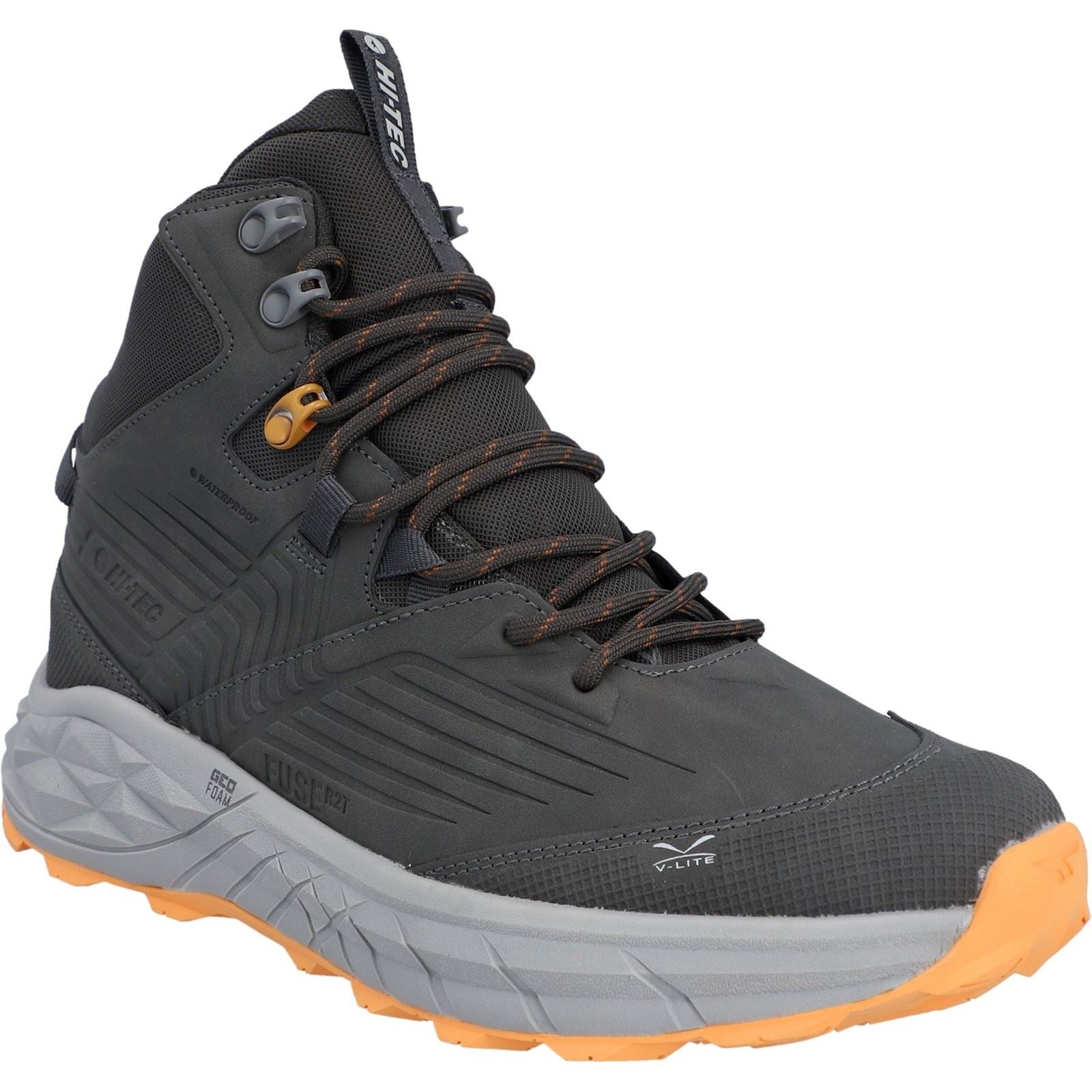 Hi-Tec Fuse Trek Mid Bottes De Randonnée Marron Chocolat/loup De Bois Pour Hommes En Polyester