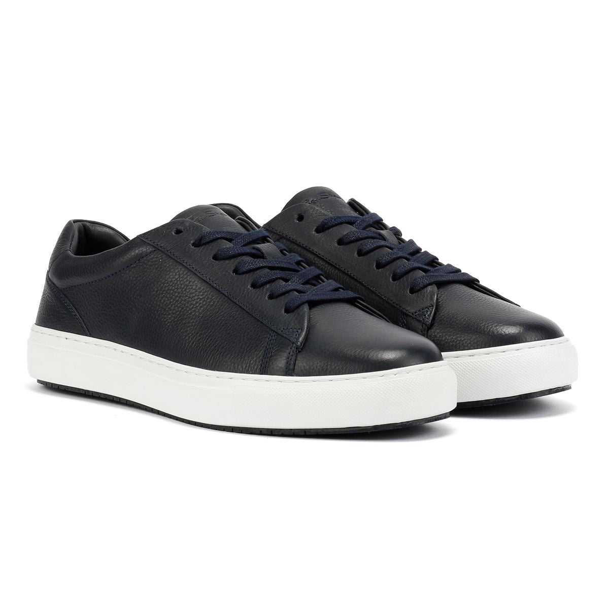 Ben Sherman Ace Cupsole Baskets En Cuir Pour Hommes Bleues
