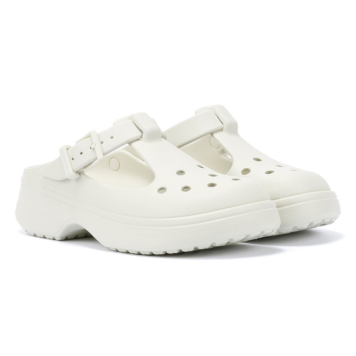 Crocs Classic Mary Jane Chaussures Blanches Pour Femmes