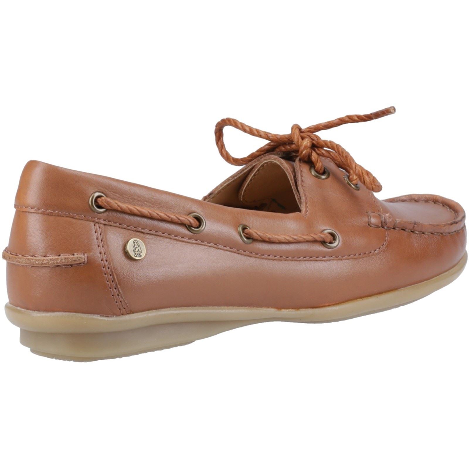 Hush Puppies Irene Chaussures Bateau Pour Femmes En Cuir De Couleur Marron