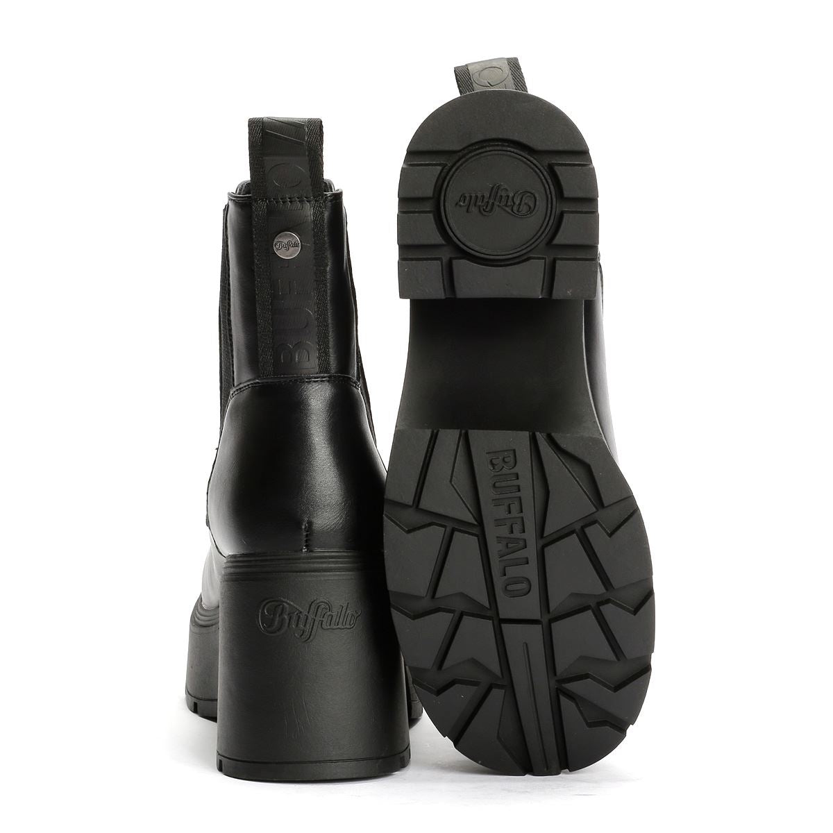 Buffalo Mila Chelsea Bottes Noires Pour Femmes