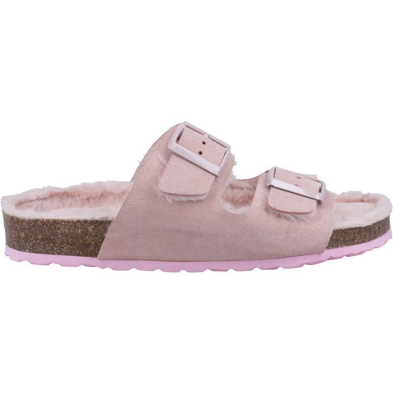 Hush Puppies Jessie Chaussons Roses En Cuir Pour Femme