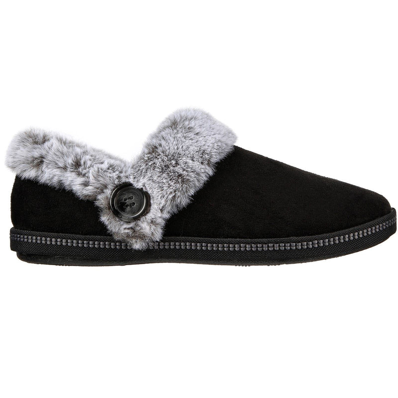 Skechers Cozy Campfire Fresh Toast Chaussons Noirs En Textile Pour Femme