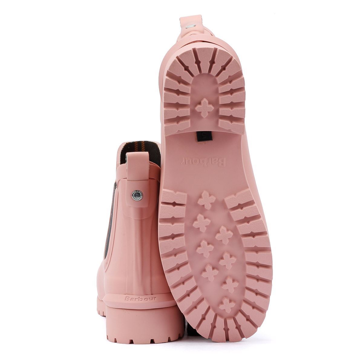 Barbour Wilton Bottes En Caoutchouc Roses Pour Femmes