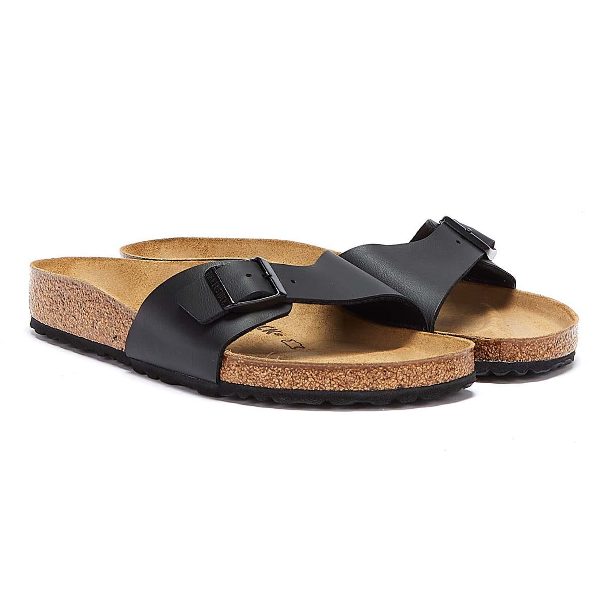 Birkenstock Madrid Birko Flor Womens Black Sandals