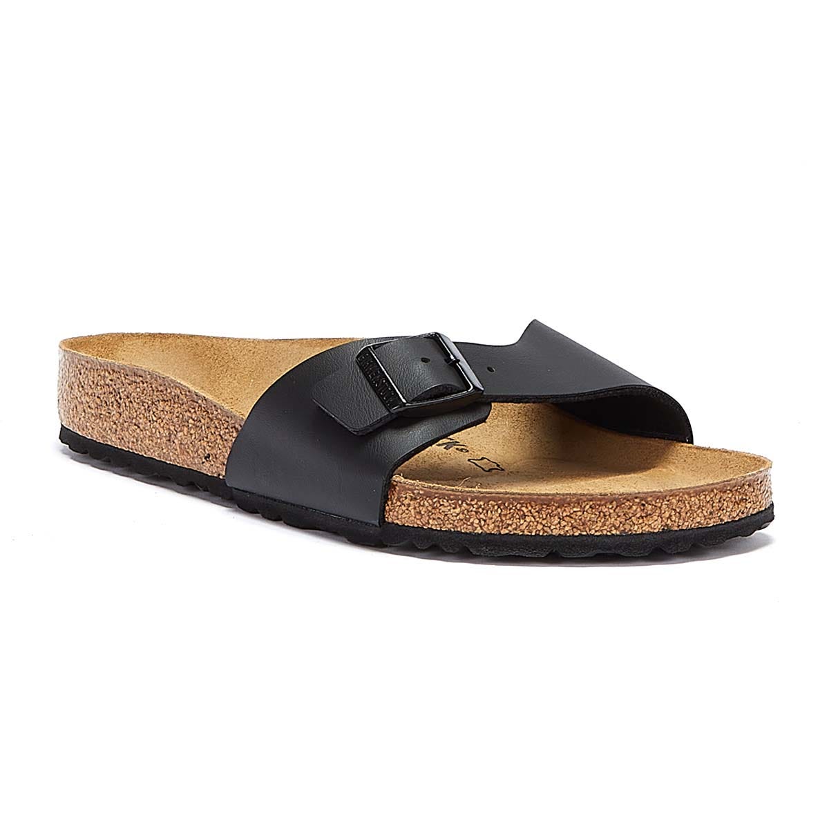 Birkenstock Madrid Birko Flor Womens Black Sandals