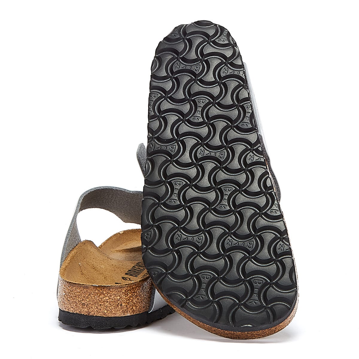 Birkenstock Gizeh Birko Flor Womens Silver Sandals