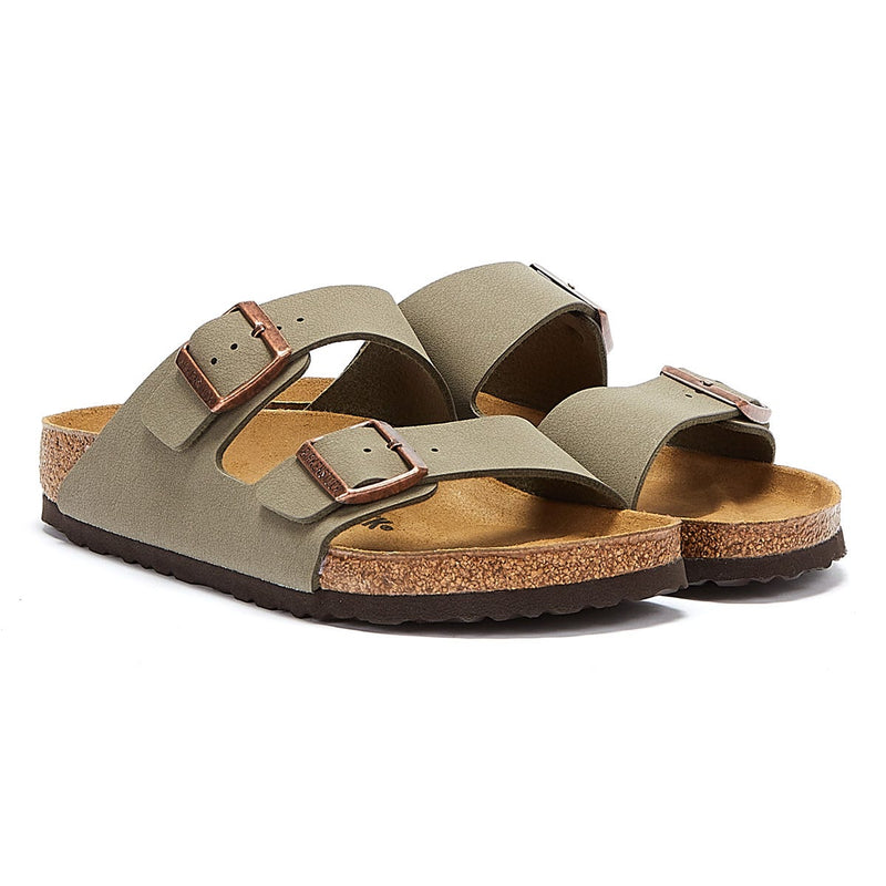 Birkenstock Arizona Birko Flor Nubuck Stone Sandales