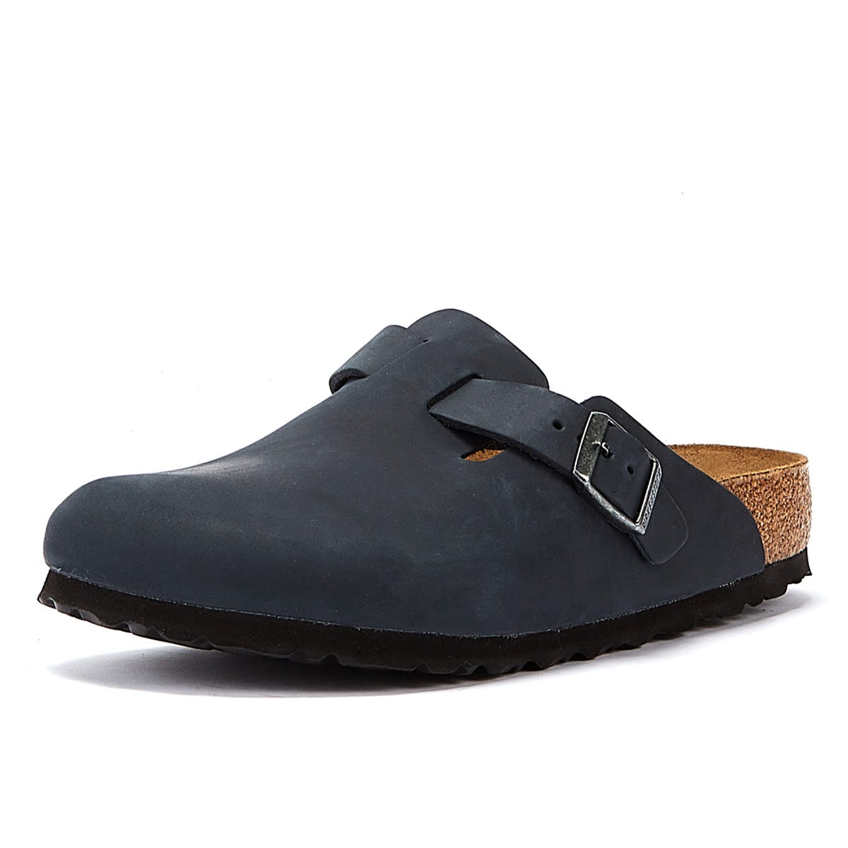 Birkenstock Boston Oiled Nubuck Black Slippers