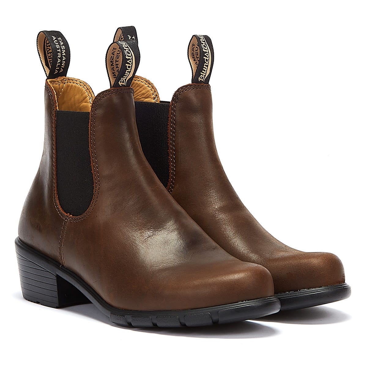 Blundstone Chelsea Heel Womens Brown Boots