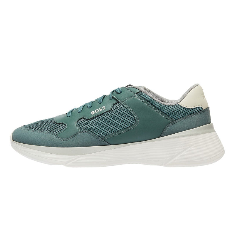 BOSS Dean Runn Mens Open Green Trainers