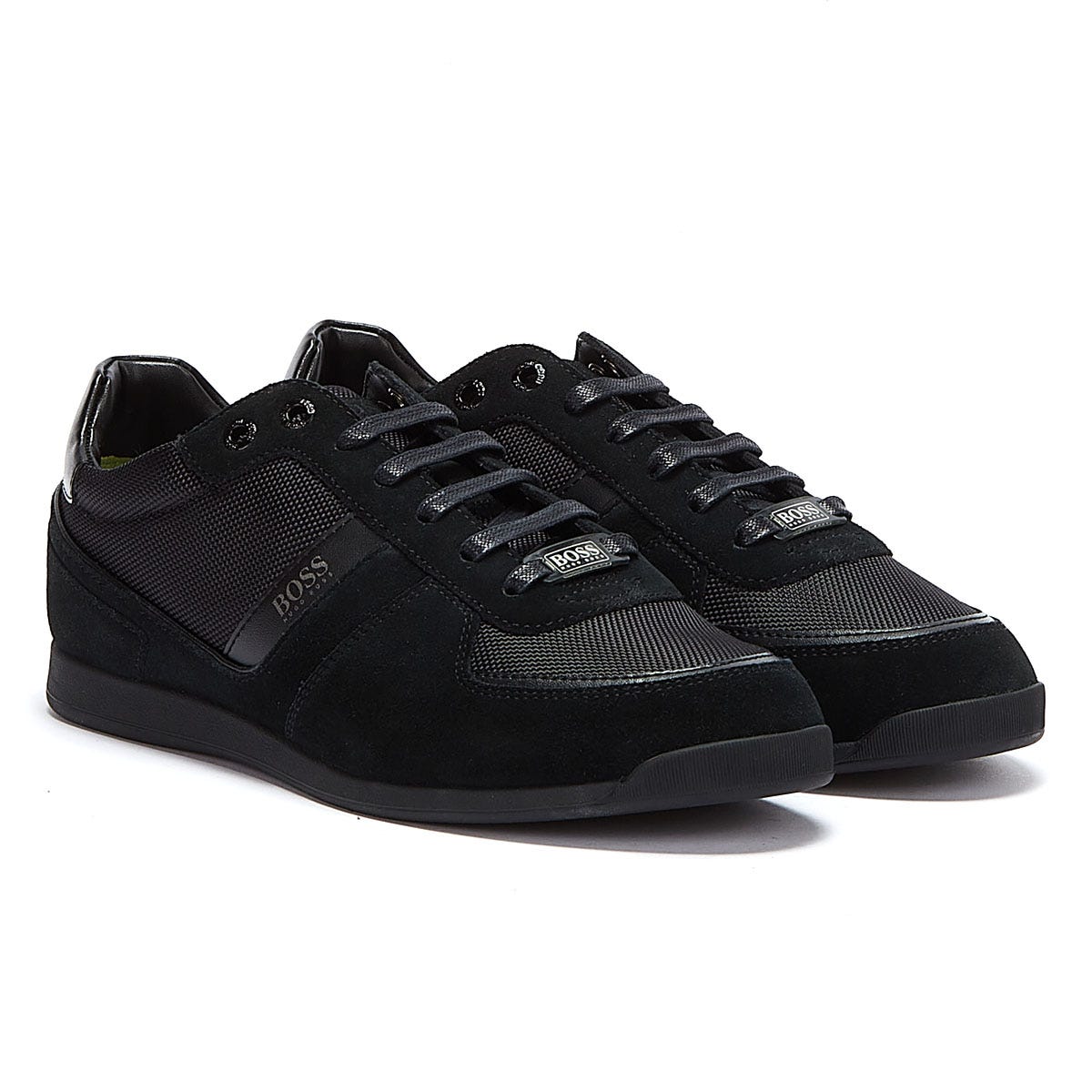 BOSS Glaze Mix Low Mens Black Trainers