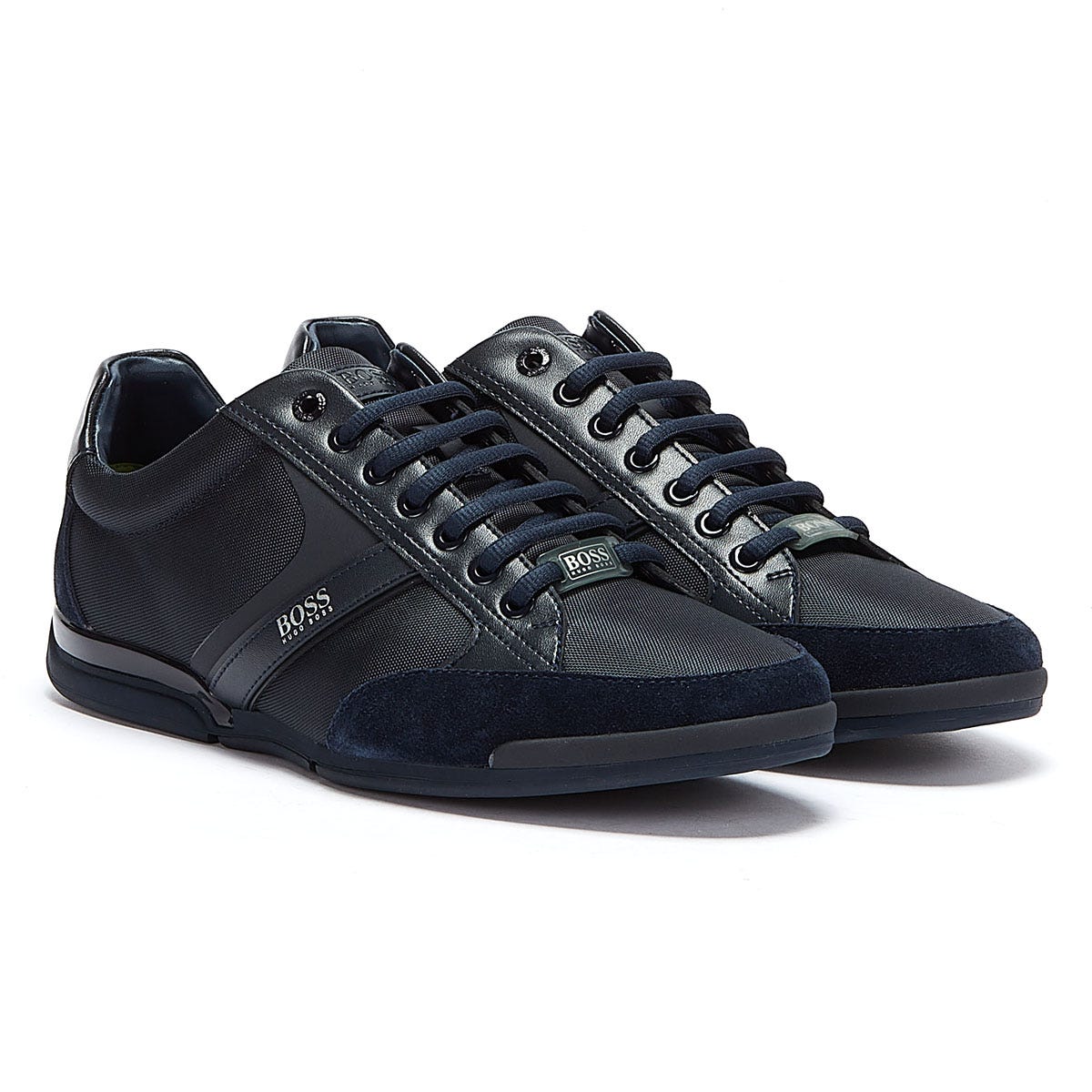 BOSS Saturn Mix Low Mens Dark Blue Trainers