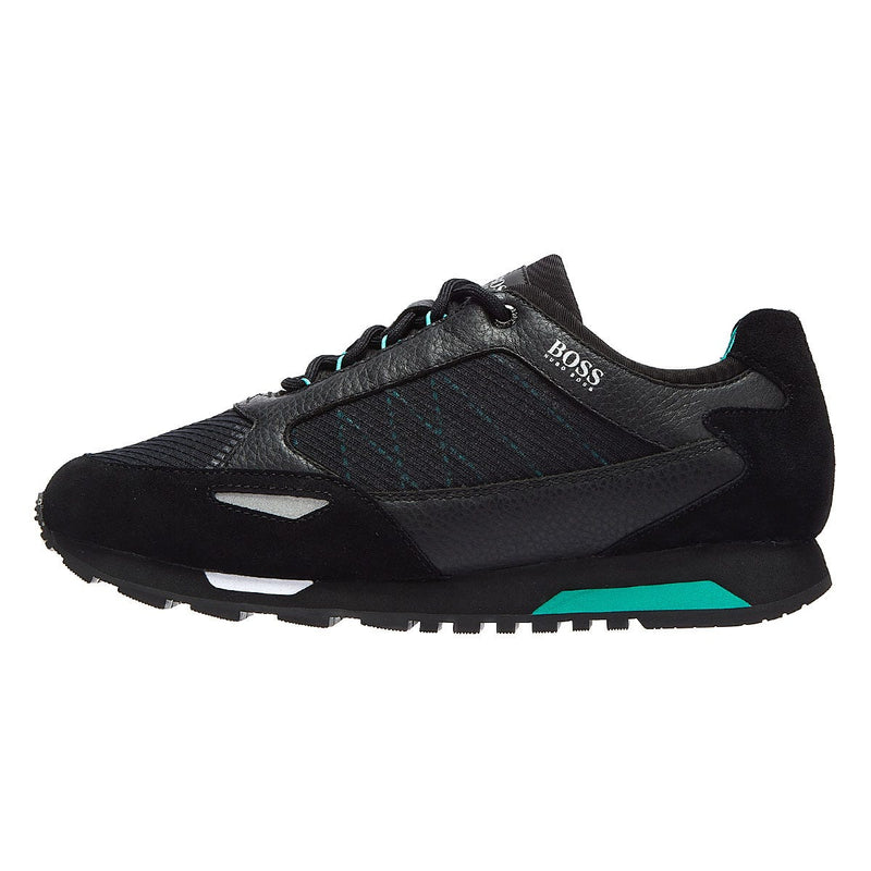 BOSS Parkour Runn Net Mens Black Trainers
