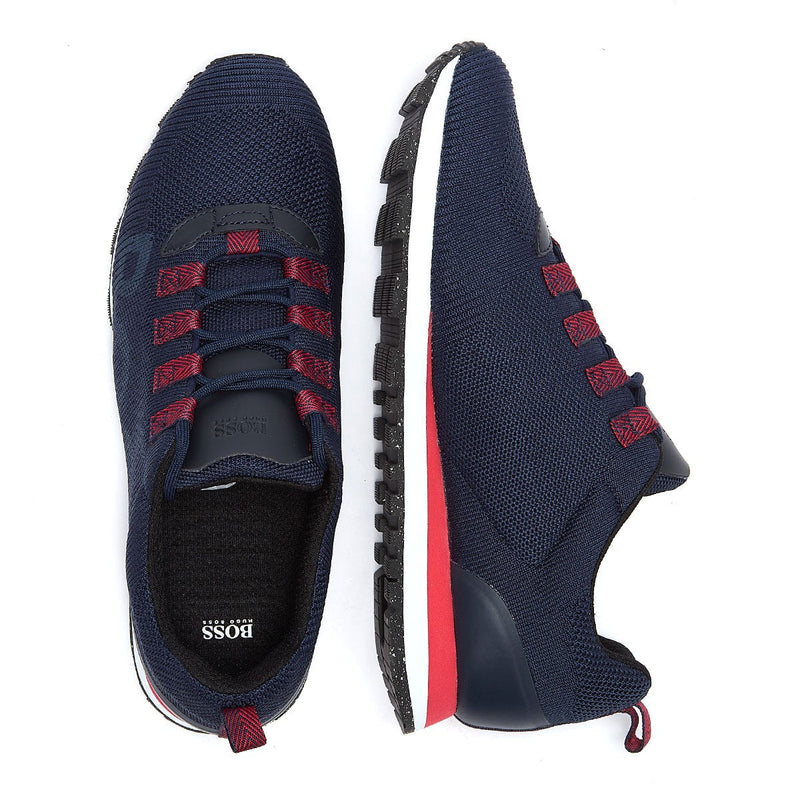 BOSS Parkour Runn Res Mens Navy / Red Trainers