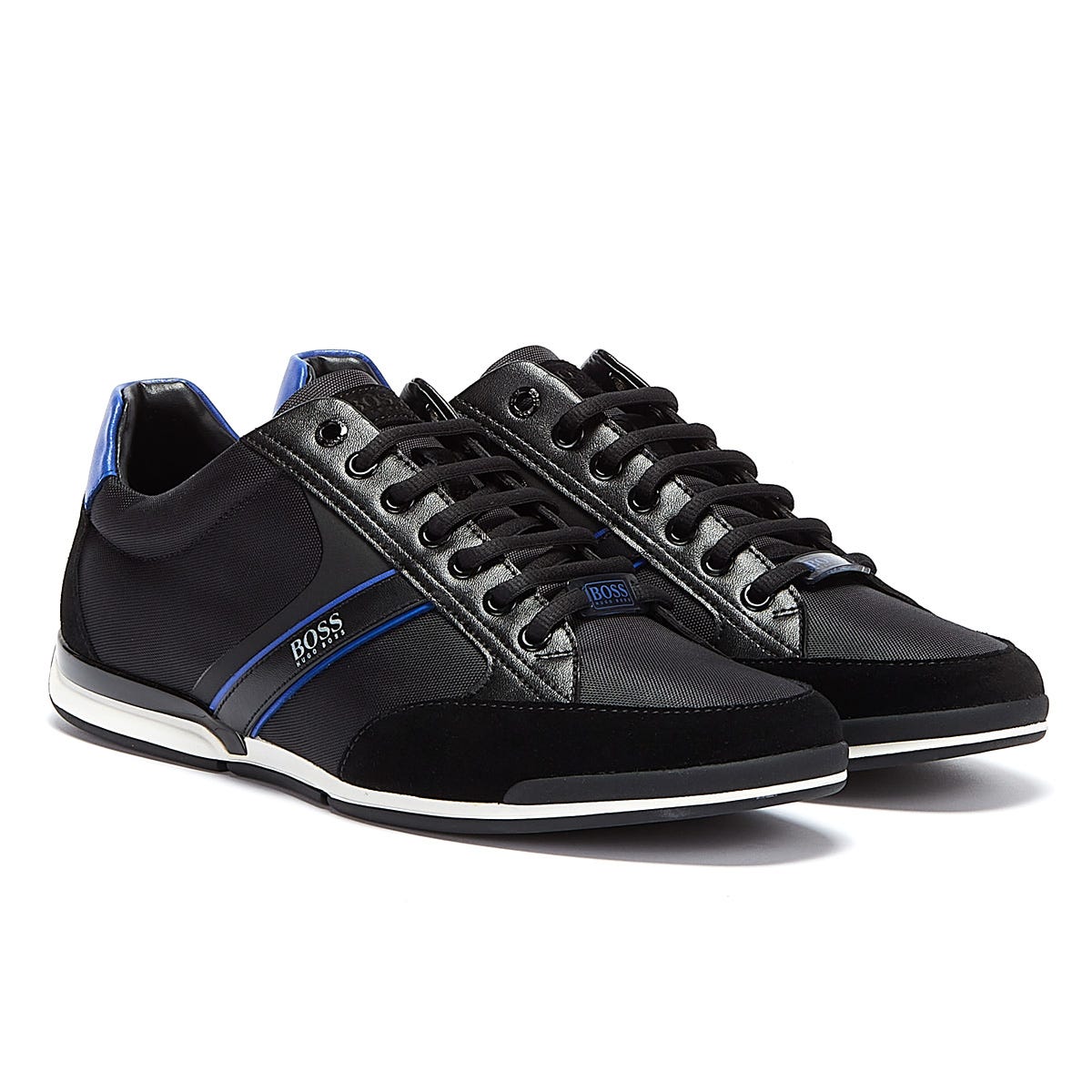 BOSS Saturn Low Mens Black / Blue Trainers