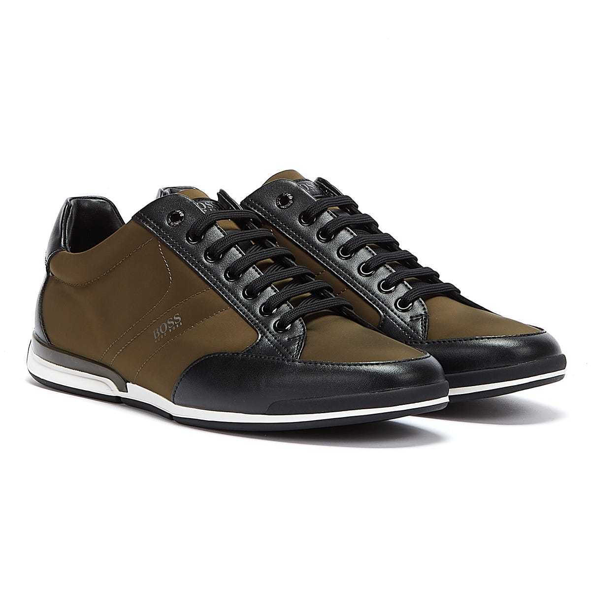 BOSS Saturn Low Mesh Mens Khaki / Black Trainers
