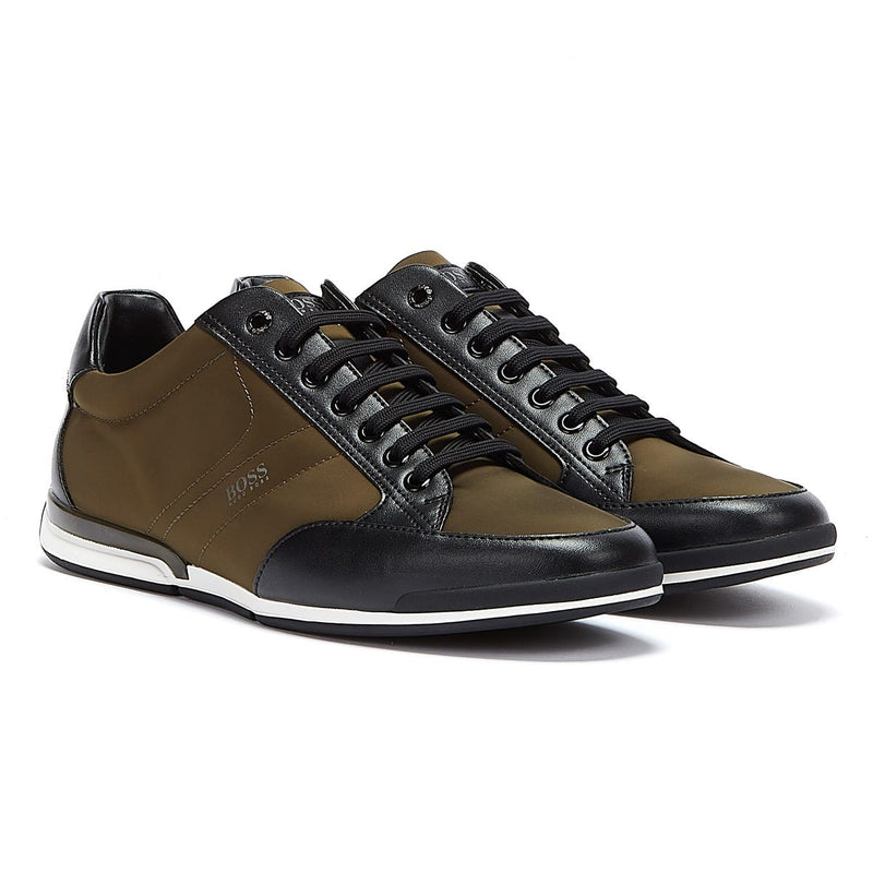BOSS Saturn Low Mesh Mens Khaki / Black Trainers