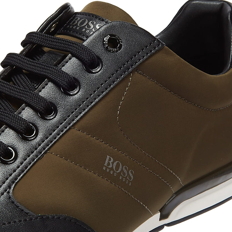 BOSS Saturn Low Mesh Mens Khaki / Black Trainers