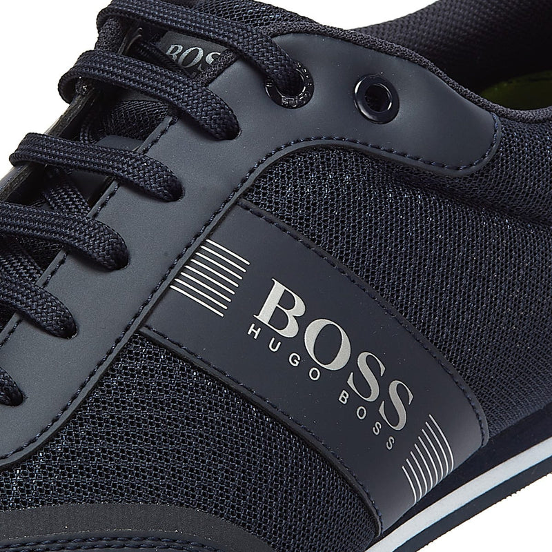 BOSS Lighter Mix Low Mens Dark Blue Trainers