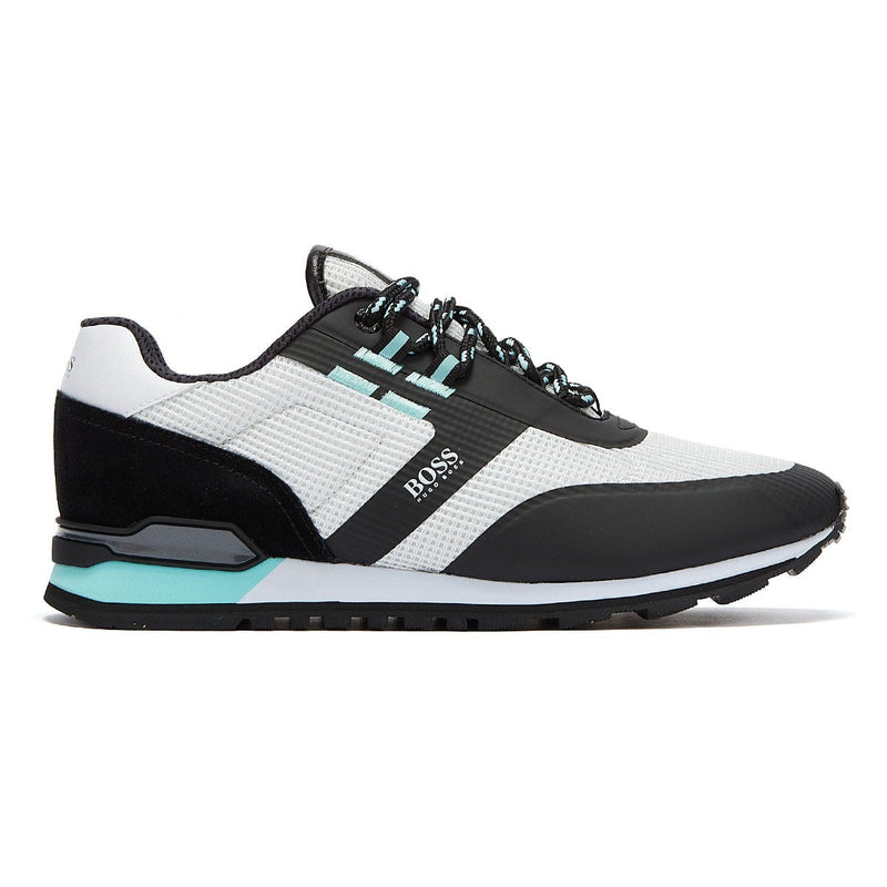 BOSS Parkour Runn Mesh Mens Grey / Light Blue Trainers
