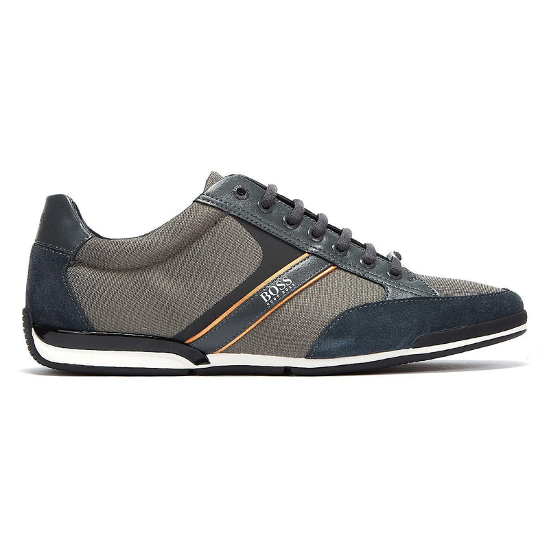 Hugo Boss Saturn Mens Grey / Gold Trainers