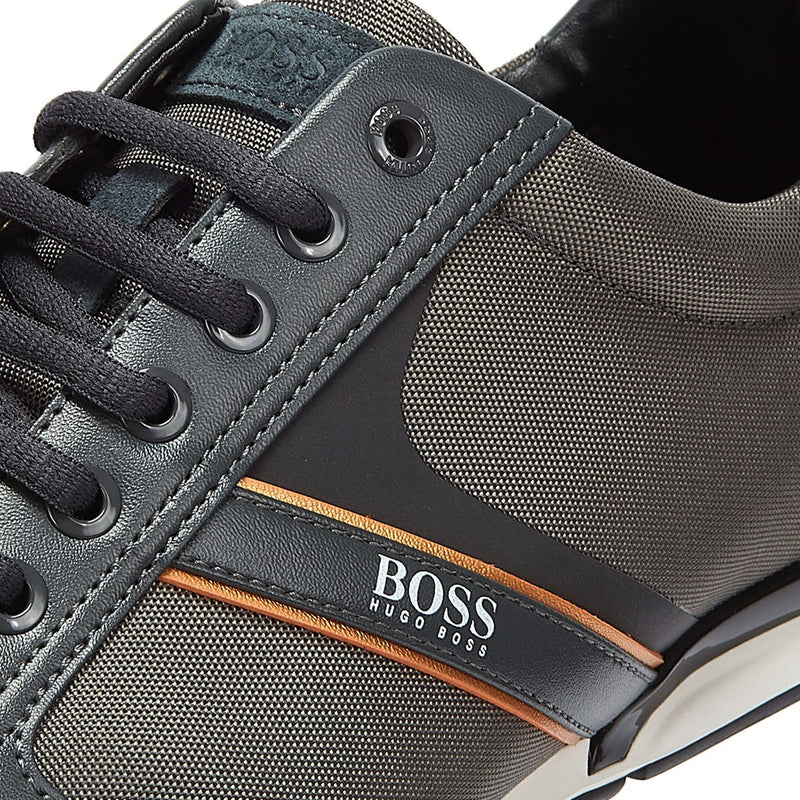 Hugo Boss Saturn Mens Grey / Gold Trainers