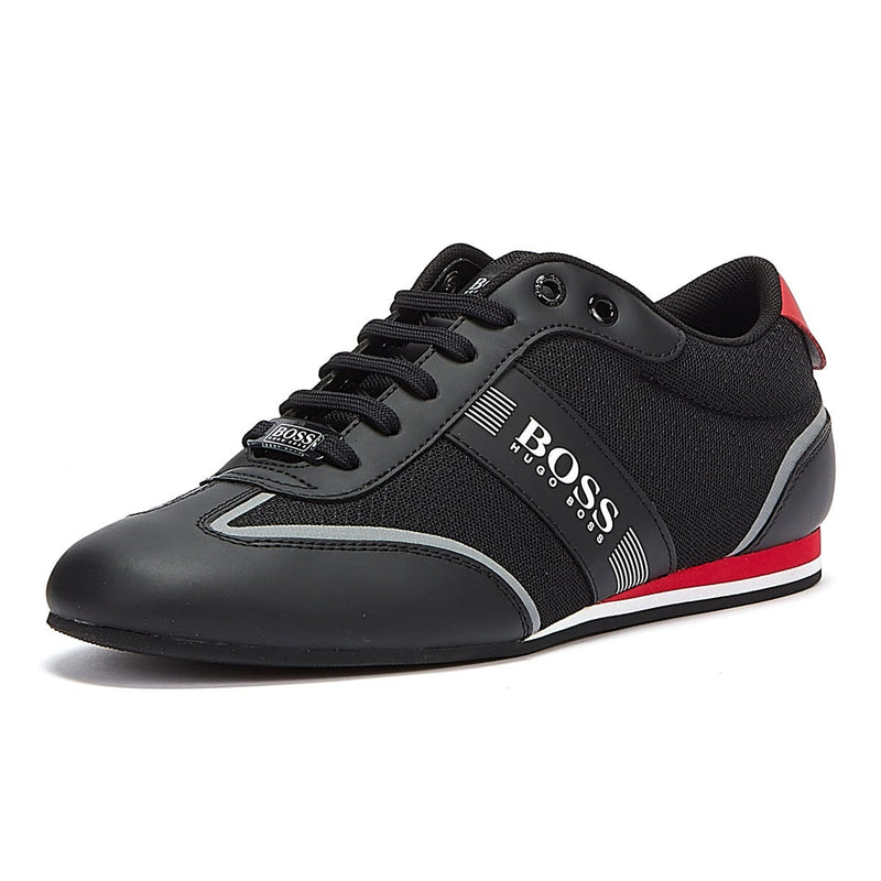 Hugo Boss Lighter Low Mens Black / Red Trainers