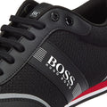 Hugo Boss Lighter Low Mens Black / Red Trainers