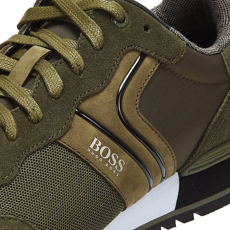 Hugo Boss Parkour Runn Mens Khaki Trainers