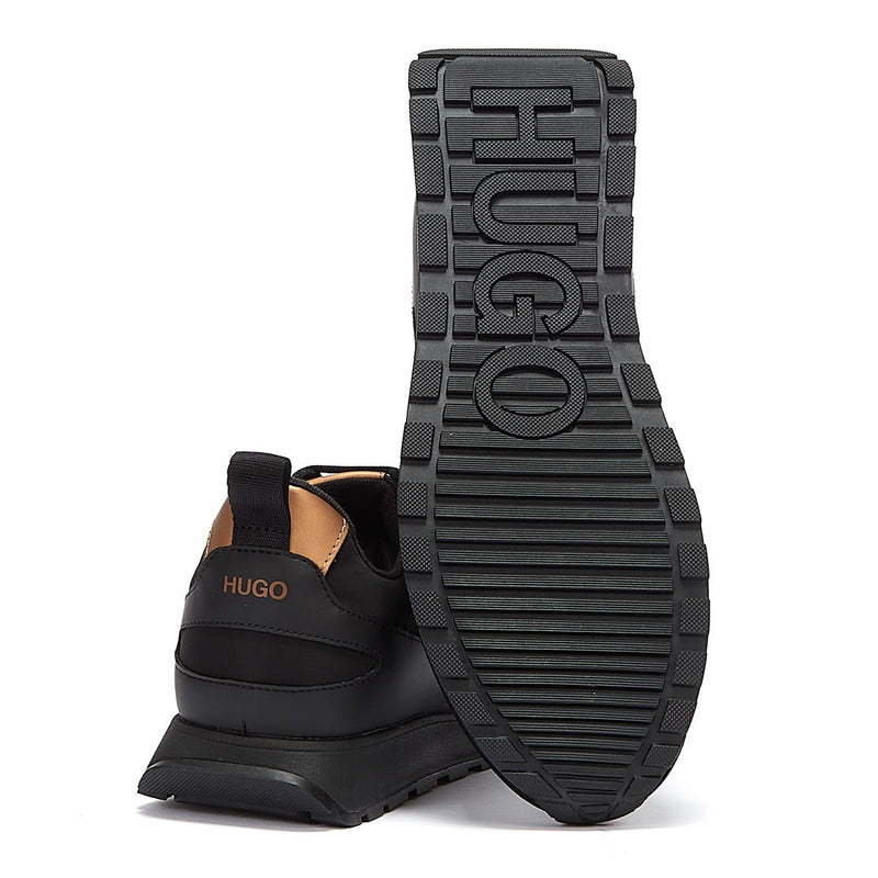 HUGO Icelin Runn Mens Black / Gold Trainers