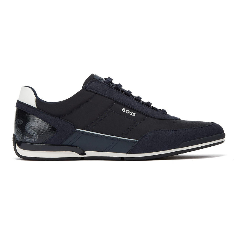 BOSS Saturn Low Flny Mens Dark Blue Trainers