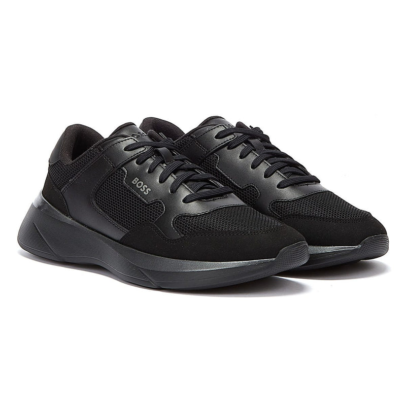 BOSS Dean Runn Memx Mens Black Trainers