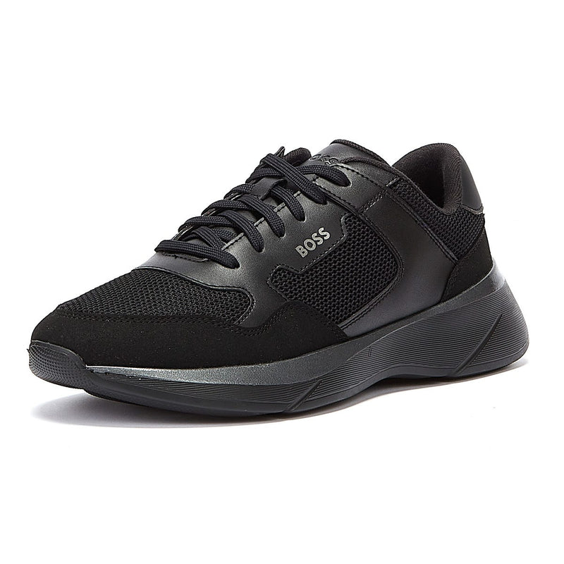 BOSS Dean Runn Memx Mens Black Trainers
