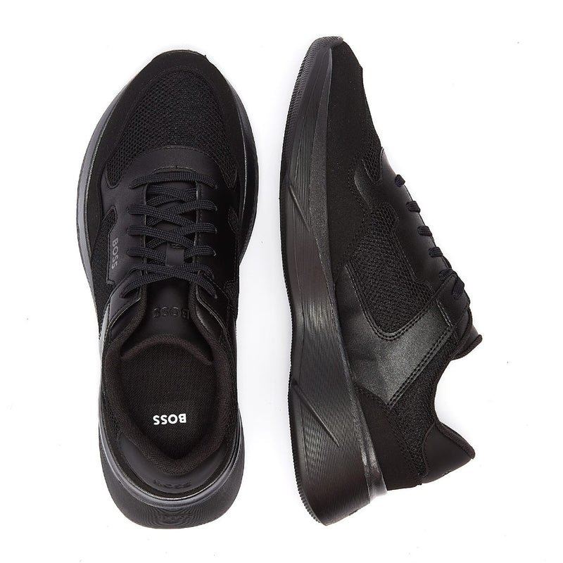 BOSS Dean Runn Memx Mens Black Trainers