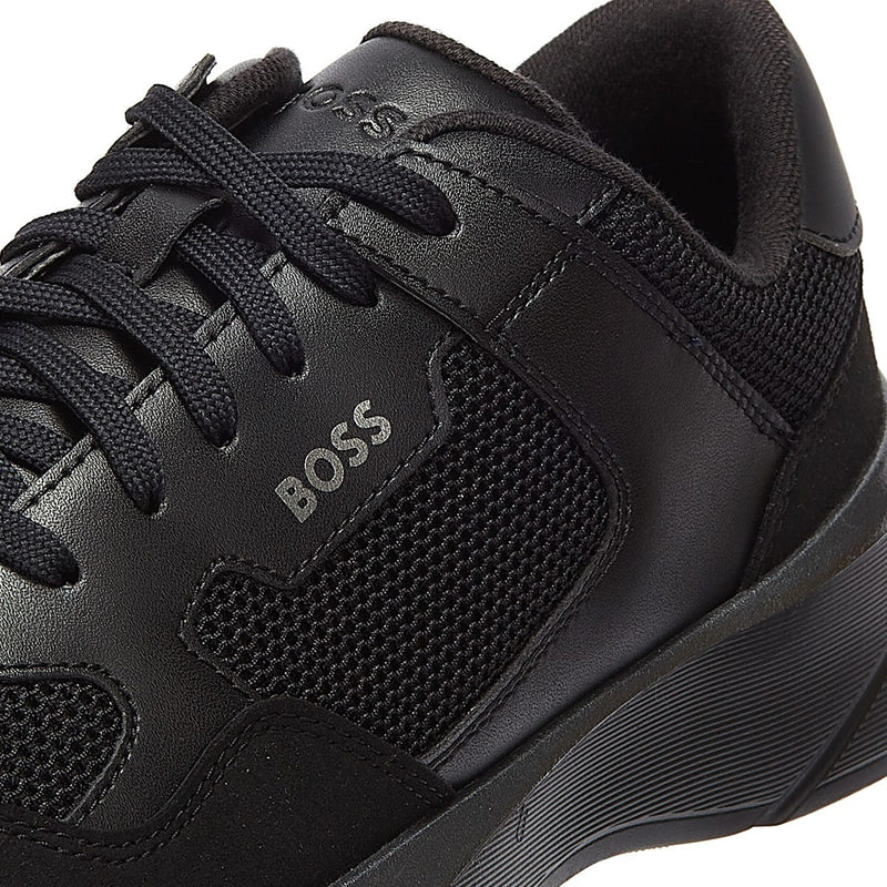 BOSS Dean Runn Memx Mens Black Trainers