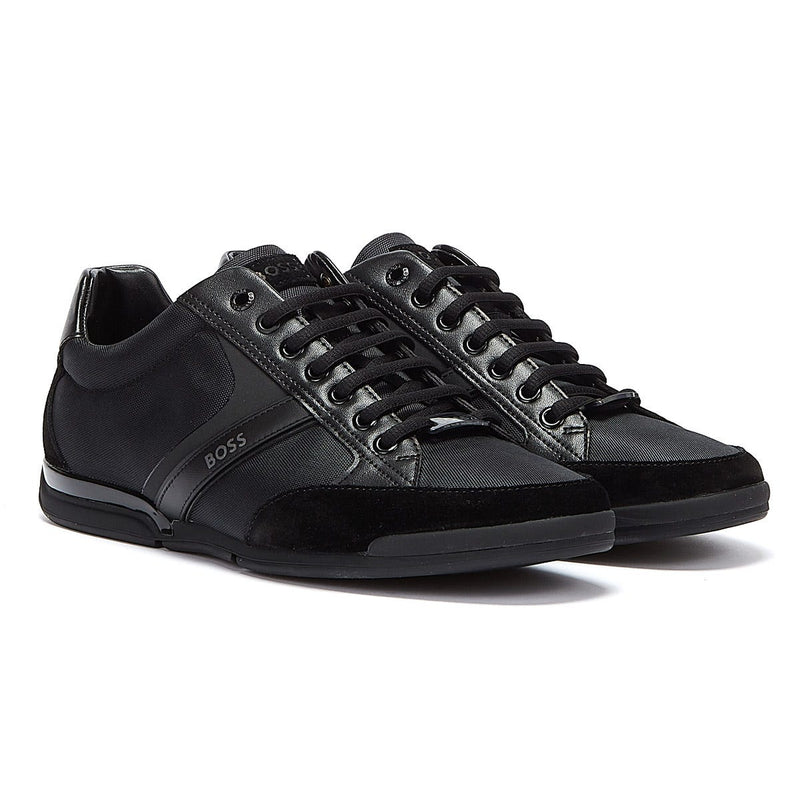 BOSS Saturn Low Mix Mens Black Trainers