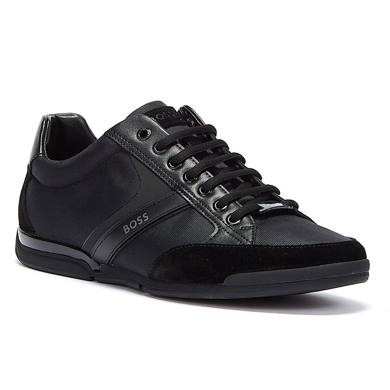 BOSS Saturn Low Mix Mens Black Trainers