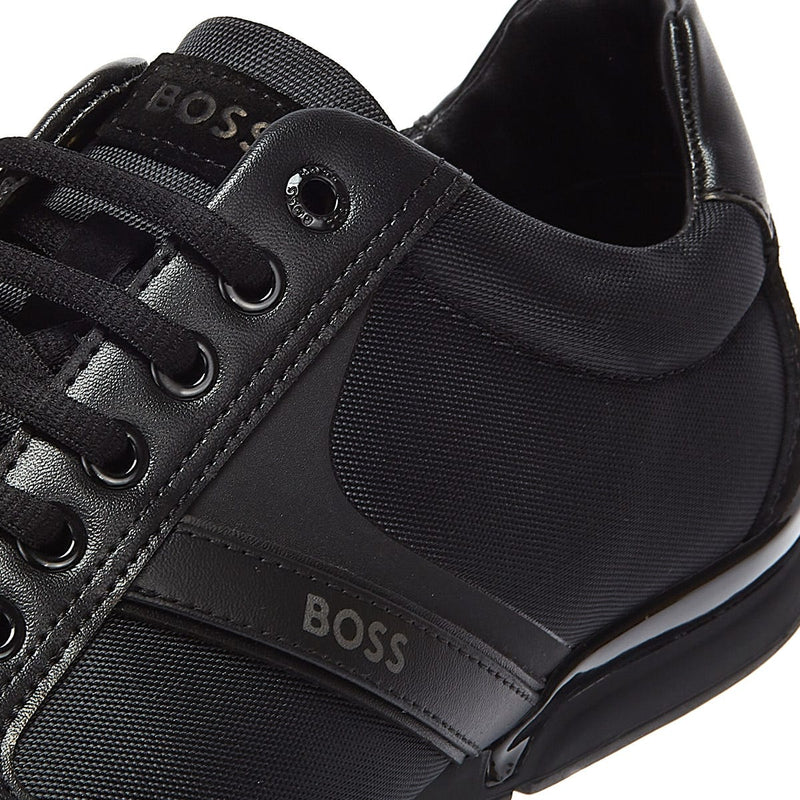 BOSS Saturn Low Mix Mens Black Trainers